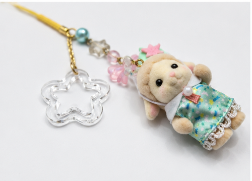 Calico Critters Handmade Charm Keychains | Emma the Sheep & Gloria the Midnight Cat