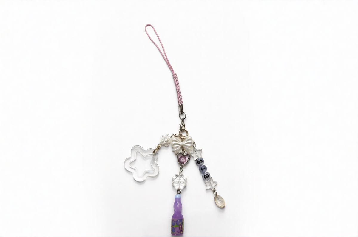 Purple Soda K-Pop Keychain ♡