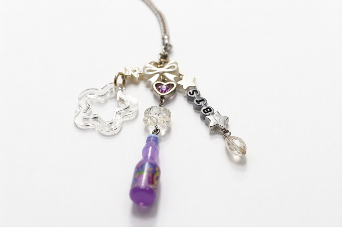 Purple Soda K-Pop Keychain ♡