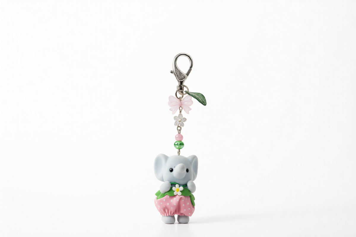 Bubblebrook Elephant Strawberry Keychain ♡