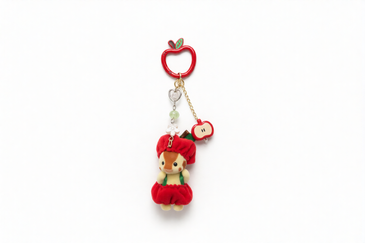 Highbranch Giraffe Baby Apple Keychain ♡